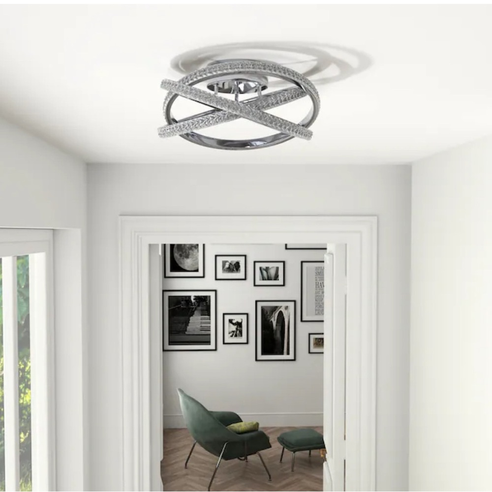Allen + Roth Crystal LED Flush Mount Light - Picture 5 of 5
